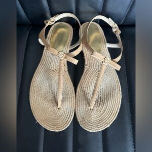 Michael Kors Nude Thong Espadrilles Sandals 9